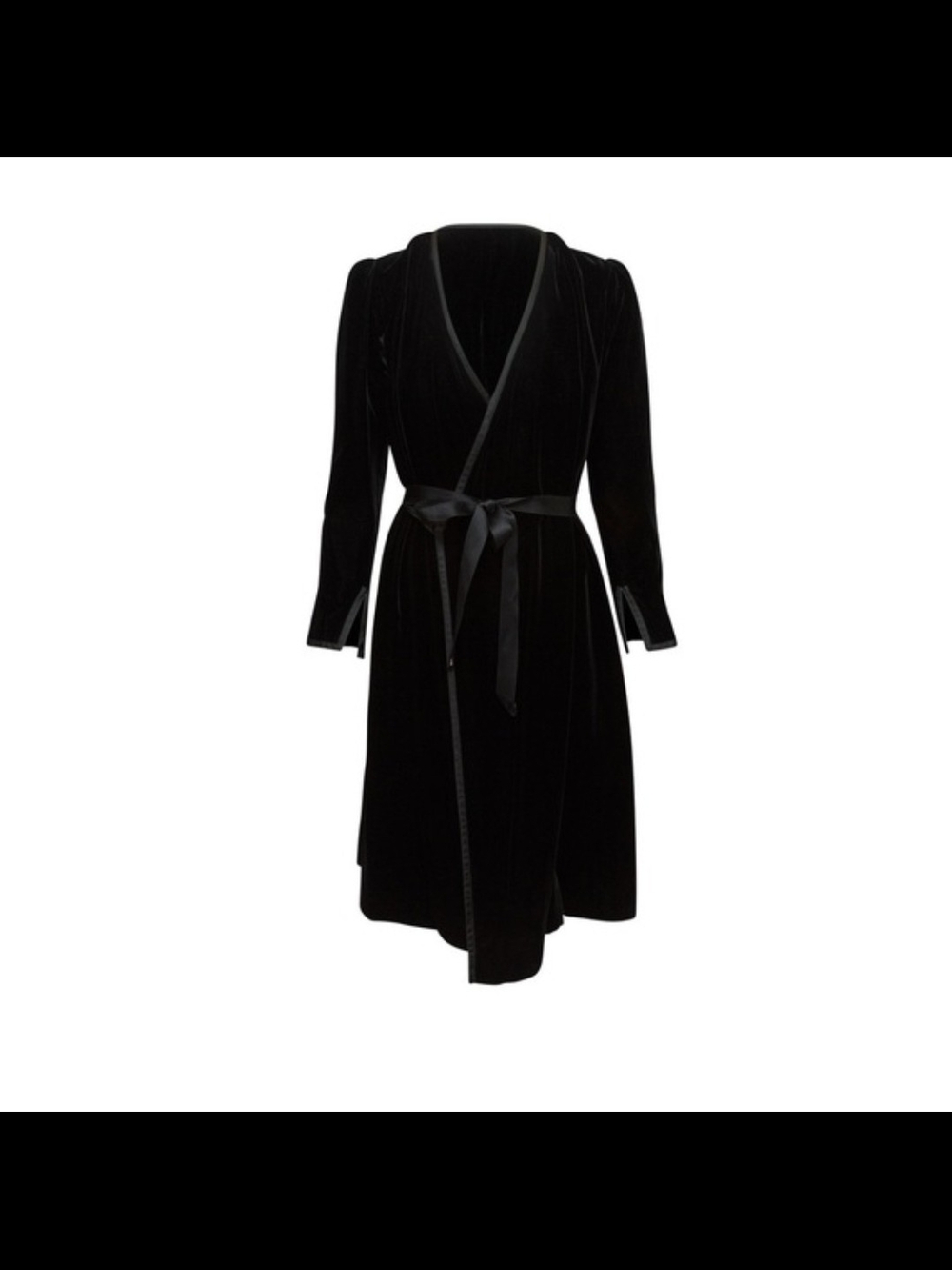 Vintage SAINT LAURENT Velvet Wrap Dress